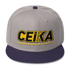 CEIKA by Otto ウールブレンドスナップバック ゴールドロゴ