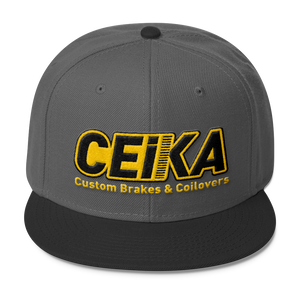 CEIKA by Otto ウールブレンドスナップバック ゴールドロゴ