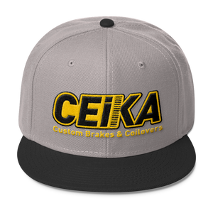 CEIKA by Otto ウールブレンドスナップバック ゴールドロゴ